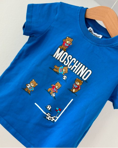 Triko dětské Moschino modré s medvídky